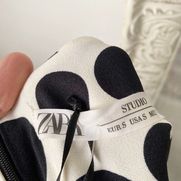 Zara Studio Limited Edition Polka Dot Mini Dress - Picture 8 of 10